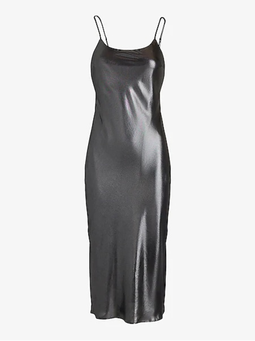 Metallic Scoop Neck Downtown Cami Midi Slip Dress